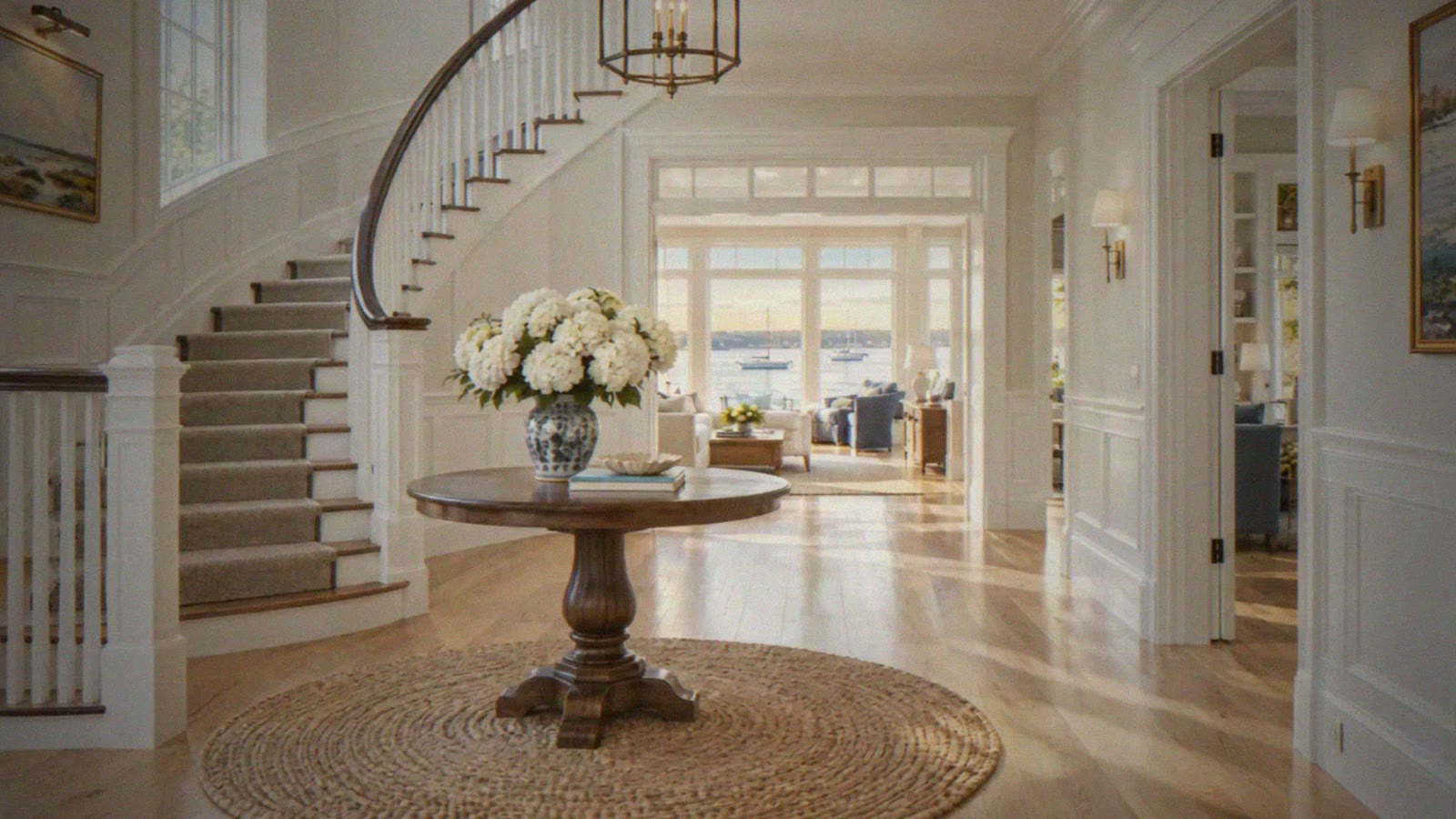 Listing photo of the foyer and staircase